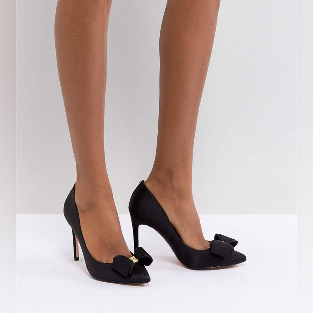 Ted Baker Black Bow Detail Heels